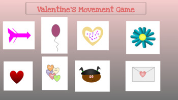 Preview of Valentine's Day Gross Motor Movement Activity