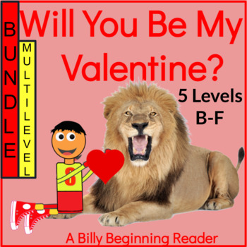 Preview of Valentine's Day Guided Reading Books Levels B-F l Consonant Blends l Vowel Teams