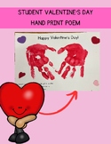 Valentine's Day Hand Print Poem Craft