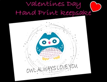 Preview of Valentine's Day Handprint Art Craft Printable