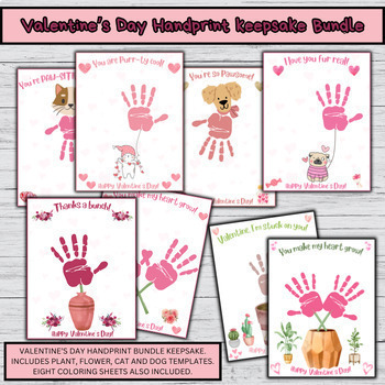 Preview of Valentine's Day Handprint Craft BUNDLE - Keepsake - Art - Project - Gift