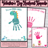 Valentine's Day Handprint Craft - Keepsake - Art - Dinosau