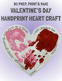Valentine's Day Handprint Heart Craft - NO PREP Print & Ma