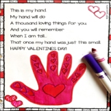 Valentine's Day Handprint - Keepsake Poem for Kids