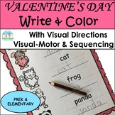 Valentine's Day Handwriting Activity FREE: Write & Color (