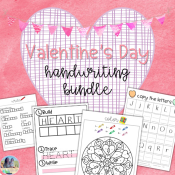Preview of Valentine's Day Handwriting Bundle | Fine Motor | Occupational Therapy