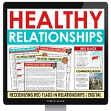 Healthy Relationships SEL Lesson & Red Flags Activity - Digital