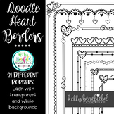 Valentine's Day Heart Borders 2 Clipart by Kelly Benefield