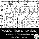 Valentine's Day Heart Page Borders and Frames Clip Art