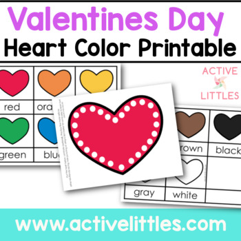 Preview of Valentine's Day Heart Color Printable