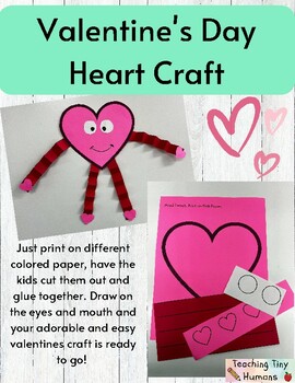 Valentine's Day Heart Craft, Little Prep Activities