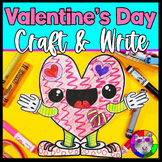 Valentine's Day Heart Craft and Writing Prompt Worksheets