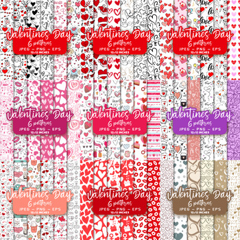 Blush Pink Valentine Digital Paper, Love Digital Paper, Valentine's Day  Heart, Hearts Digital Paper, Scrapbook Papers, Red Seamless Patterns 