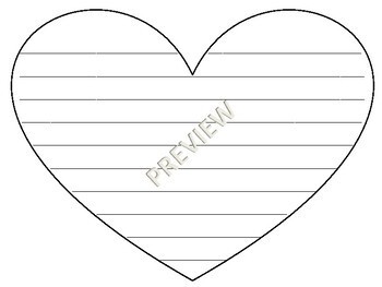Valentine's Day Heart Writing Paper Templates 3 Formats Mother's Day