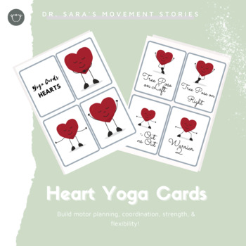 Preview of Valentine's Day Heart Yoga Cards / Brain Break / Movement Break