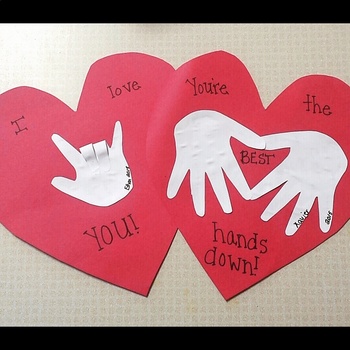 Valentine's Day Heart and Hand Craft by Karly Hamilton | TPT
