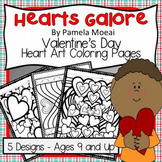 Valentine's Day:  Hearts Galore Coloring Sheets