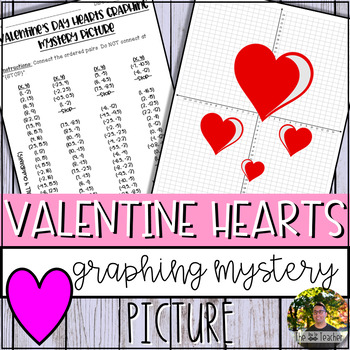 Preview of Valentine's Day Hearts Graphing Mystery Picture