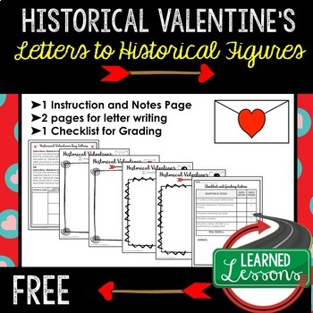 Preview of Valentine’s Day Historical Letters Social Studies, Valentine's Day Activity Free