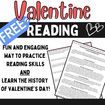 Preview of FREE Valentine's Day Reading Passage Activity, 4th, 5th, 6th grade