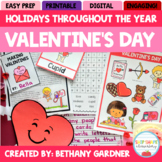 Valentine's Day - Holidays Throughout the Year - Printable