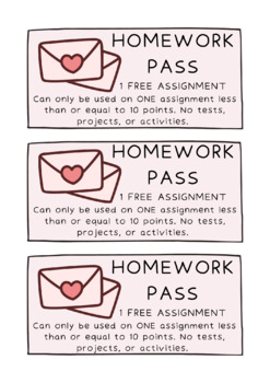 Valentine S Day Homework Pass 10 Points By Limitless Mama TPT   Original 9145419 1 