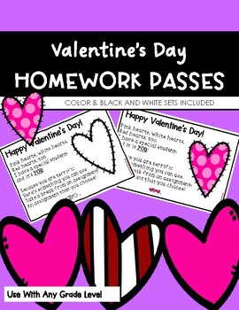 Valentine S Day Homework Pass FREEBIE By Ms Mindset TPT   Original 8963035 1 