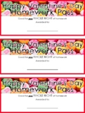 Valentine's Day Homework Passes