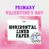 Valentine's Day Horizontal Handwriting Paper
