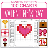 Valentine's Day Hundred Charts Math Mystery Pictures: Plac