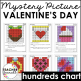 Valentine's Day Mystery Picture Hundreds Chart - Valentine