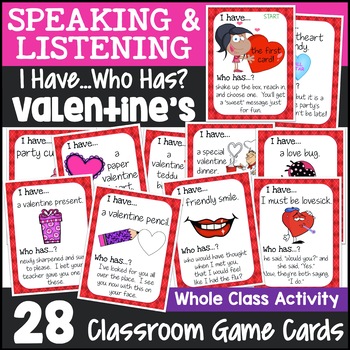 Preview of Valentine's Day I Have Who Has Game | Easy-Prep Valentine's Day Game Activity