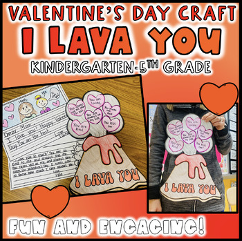 Preview of Valentine's Day I Lava You Writing Letters Craft Hallway Bulletin Board February