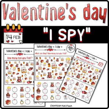 Preview of Valentine's Day ❤ I SPY ❤ Differentiated