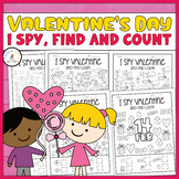 Valentines Day I Spy, Find & Count Worksheets | Valentines