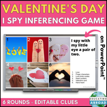 Preview of Valentine's Day I Spy Game for Classroom or Virtual Learning