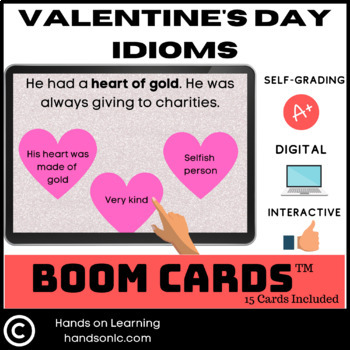 Preview of Valentine's Day Idioms Boom Cards