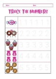 Valentine's Day Inspired Number Tracing, Tracing Numbers 1-5