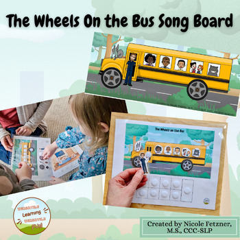Preview of The Wheels On The Bus Interactive Printable Song Board