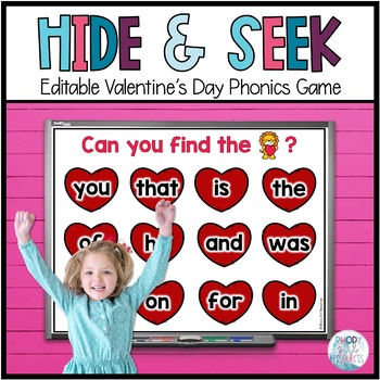 Preview of Valentine's Day Interactive Promethean Games for Sight Word Practice & CVC Words