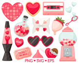 Valentine's Day Item Clipart - SVG, PNG, EPS Images - Love