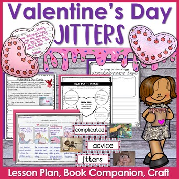 Preview of Valentine's Day Jitters Lesson Plan, Book Companion, and Craft