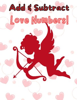 Preview of Valentine's Day Kindergarten Addition and Subtraction Worksheets & Editable