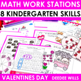 Valentine's Day Kindergarten Math Centers, Stations, Games