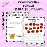 Valentine's Day Kindergarten Math and Literacy BUNDLE