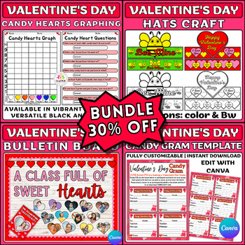 Preview of Valentine's Day Kindness Bundle: Heartwarming Activities & Decor for February