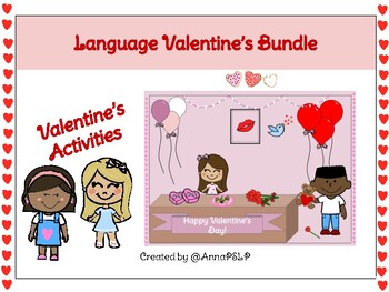 Preview of Valentine's Day Language Activities Bundle Speech Therapy