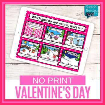 Preview of No Print Valentine's Day Language & Articulation Games