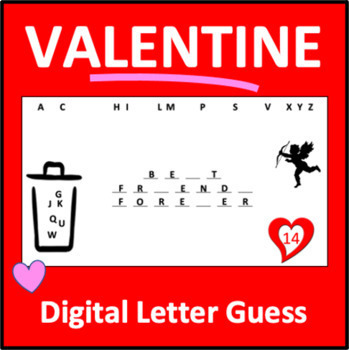 Preview of Valentine's Day Letter Guess - an interactive ELA game