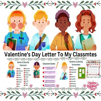 Preview of Valentine's Day Letter To Classmates
